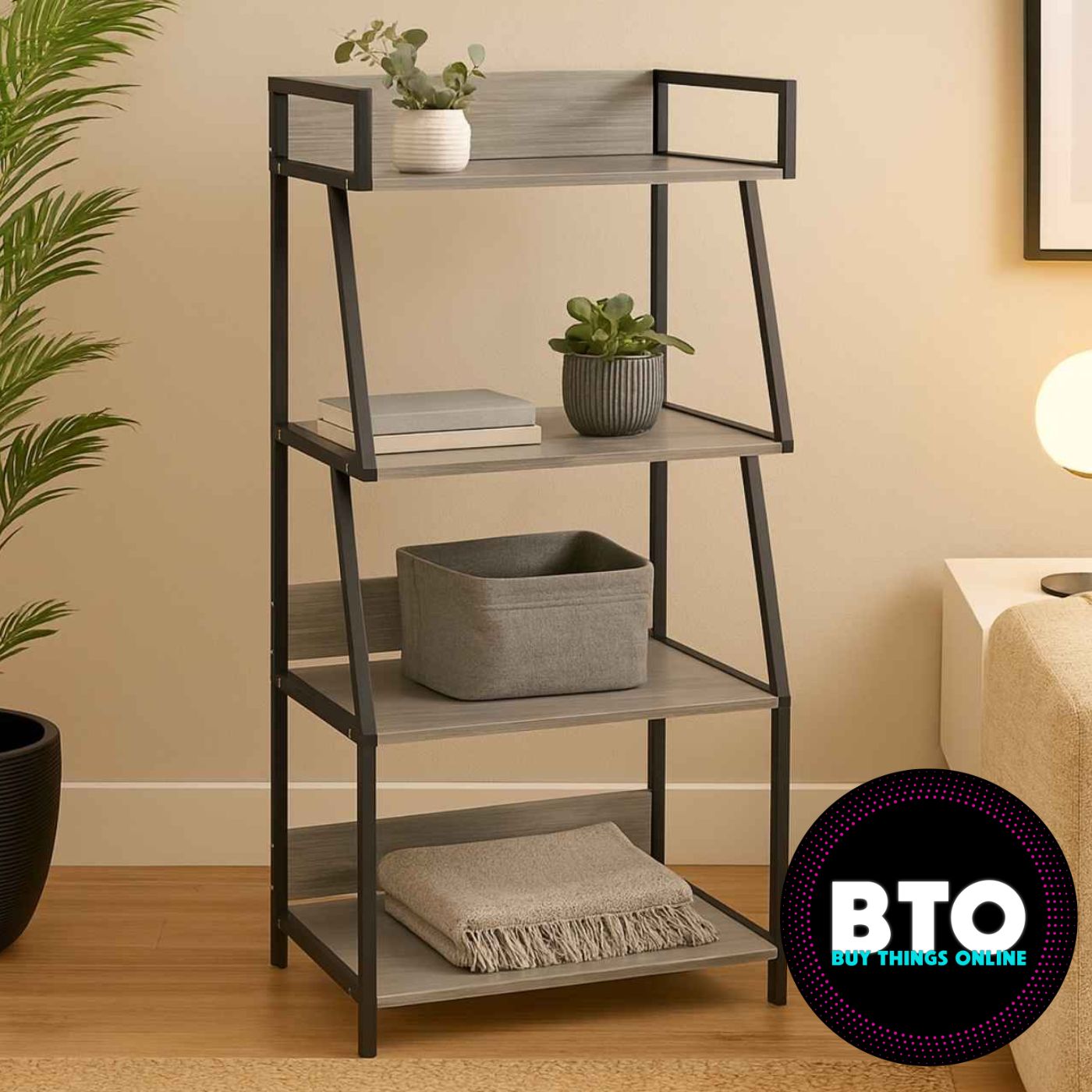 Oak Grey Shelving