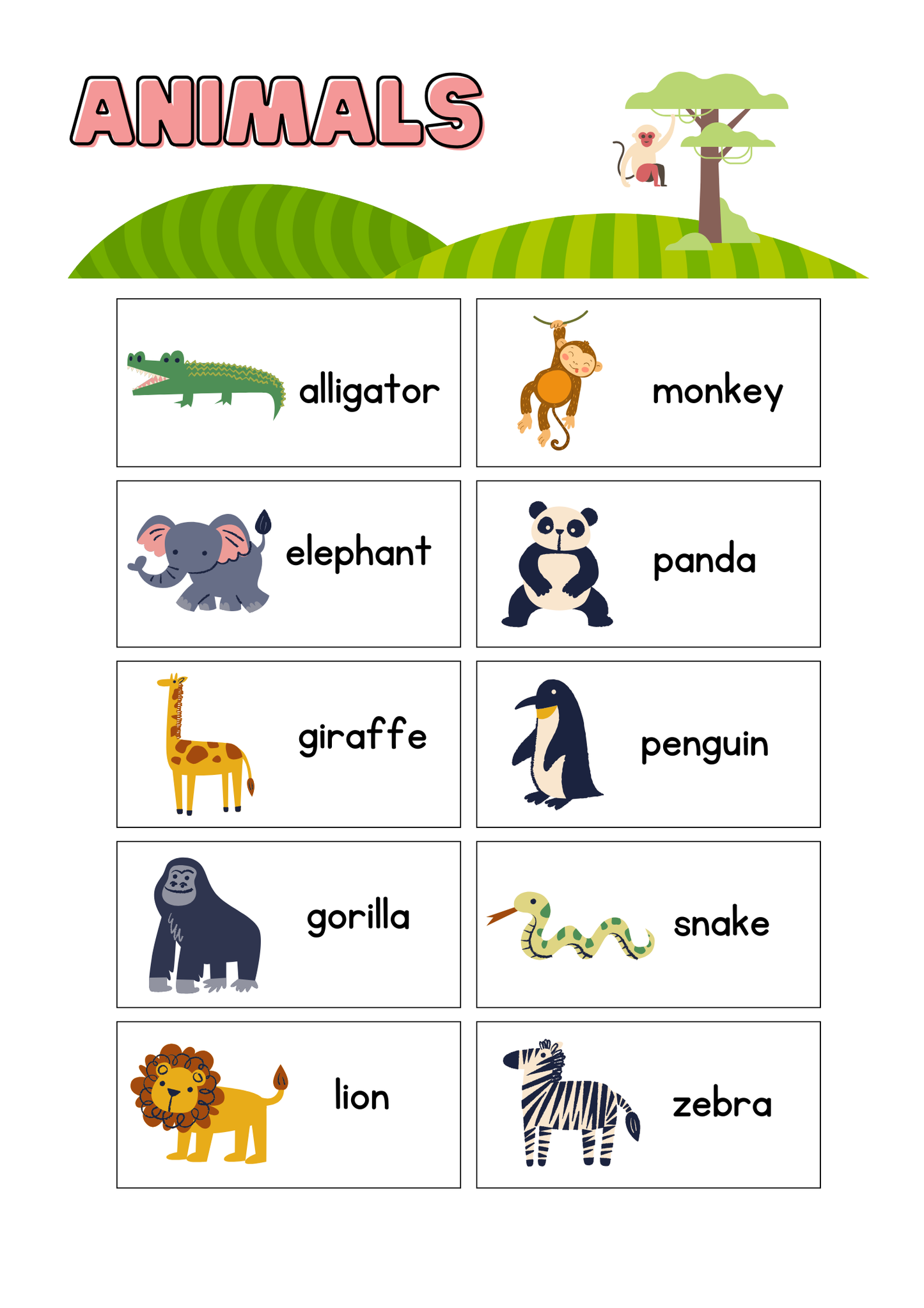 Early Childhood Development Posters (4 Posters Shapes, Alphabet, Numbers, Animals)